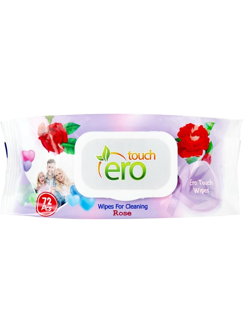 مناديل مبللة برائحة اللافندر للاطفال للتنظيف المنعش والمعطر خالية من الكحول والبارابين مجموعة قطعتين 72 منديل لمسة - Image 3